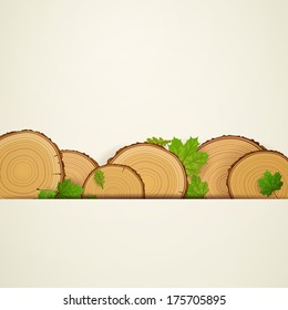 Vector Illustration of a Wood Background