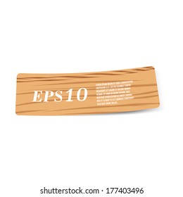 vector illustration of wood label paper 