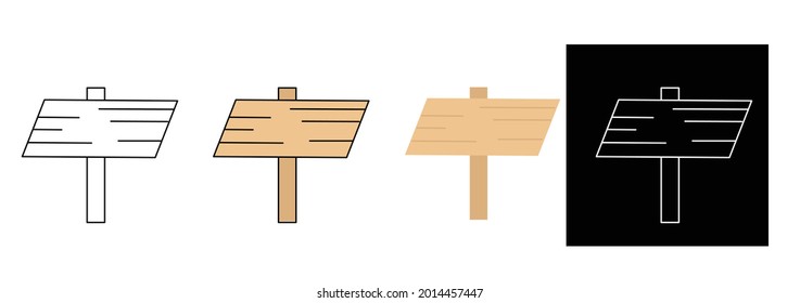 vector illustration wood sign and arrow design