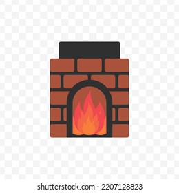 Vector Illustration Of Wood Stove Icon Sign And Symbol. Colored Icons For Website Design .Simple Design On Transparent Background (PNG).