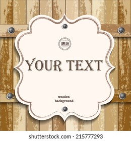 Vector illustration wooden background