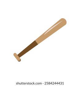 Vector illustration of a wooden baseball bat