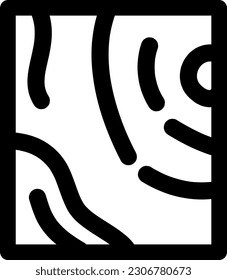 Vector illustration of a wooden board line icon.