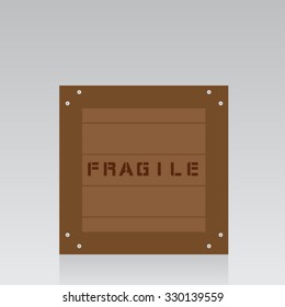 Vector illustration of wooden box