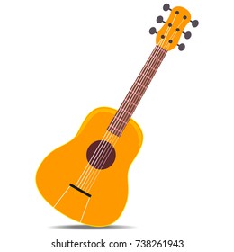 Vector Illustration of Wooden Classic Guitar