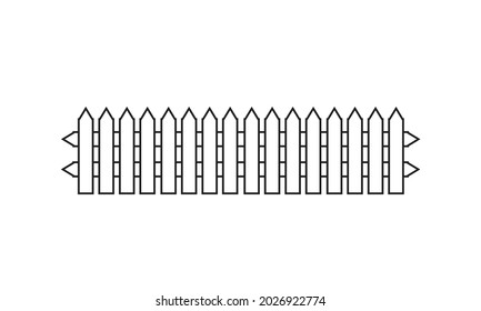 Vector Illustration Of Wooden Fence, Theme Background, Greeting Card, Banner, Logo, Design, Social Media Post