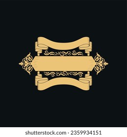 vector illustration wooden frame logo design