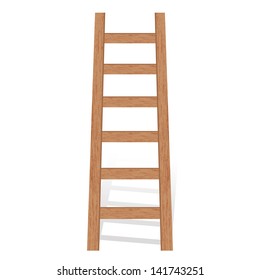 Vector illustration of wooden ladder