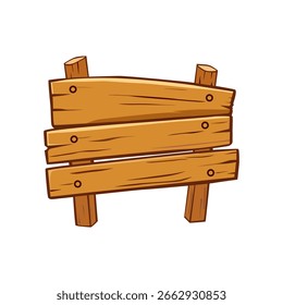 vector illustration of wooden plank