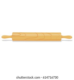 Vector Illustration of Wooden Rolling Pin