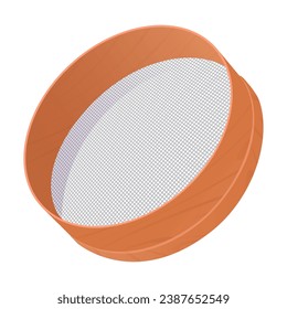 vector illustration wooden sieve vector sieve