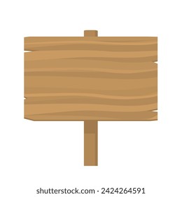 Vector illustration of wooden sign