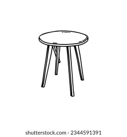 vector illustration of a wooden table