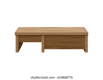 Vector illustration of wooden table