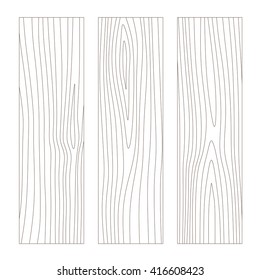 Vector illustration of the wooden texture. Outlined wood pattern