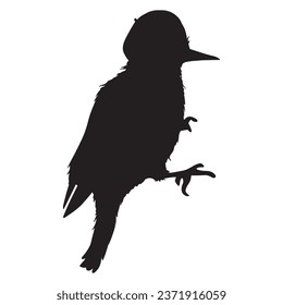 Vector Illustration of Woodpecker Silhouette