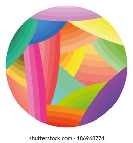 Vector illustration of wool ball. clew, wool yarn. Vector illustration