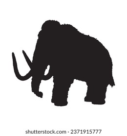 Vector Illustration of Woolly Mammoth Silhouette