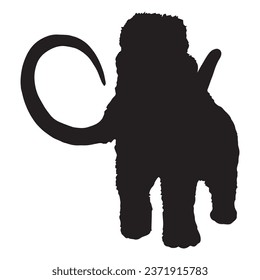 Vector Illustration of Woolly Mammoth Silhouette