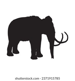 Vector Illustration of Woolly Mammoth Silhouette