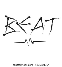 vector illustration of the word