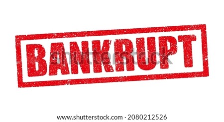 Vector illustration of The word Bankrupt in red ink stamp Stock photo © 