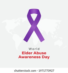vector illustration for word elder abuse awareness day-15 june