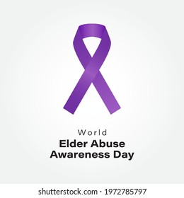 vector illustration for word elder abuse awareness day-15 june