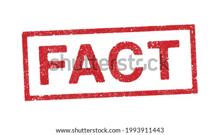Vector illustration of the word Fact in red ink stamps