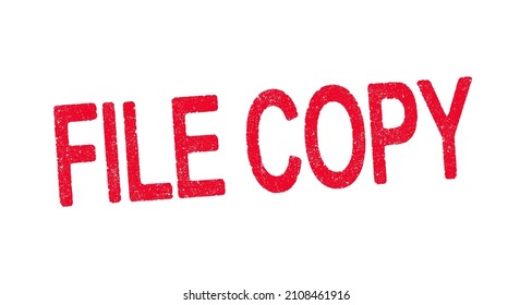 Vector illustration of the word file copy in red ink stamp