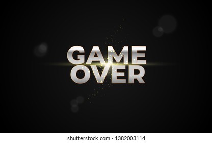 Vector Illustration word Game Over, For games, banner, web pages.