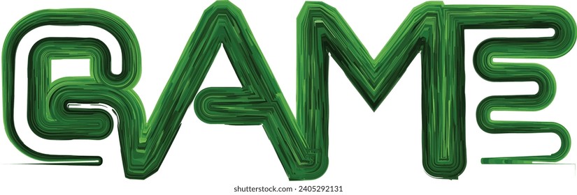 Vector Illustration word Game Over - Play Again in cyber noise glitch design. For games, banner, web pages