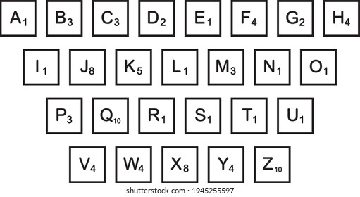 Vector Illustration Of The Word Game Tiles