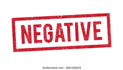 Vektorgrafik des Wortes Negative Red Tinte Stempel