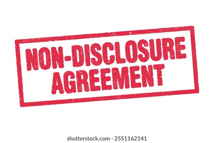 Vector illustration of the word Non-Disclosure Agreement in red ink stamp