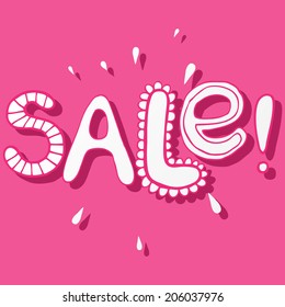 Vector illustration with word SALE