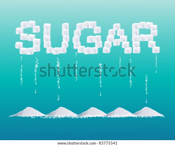 Vector Illustration Word Sugar Formed Sugar Stock Vector (Royalty Free