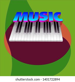 Vector illustration of wordplay music. Eps10