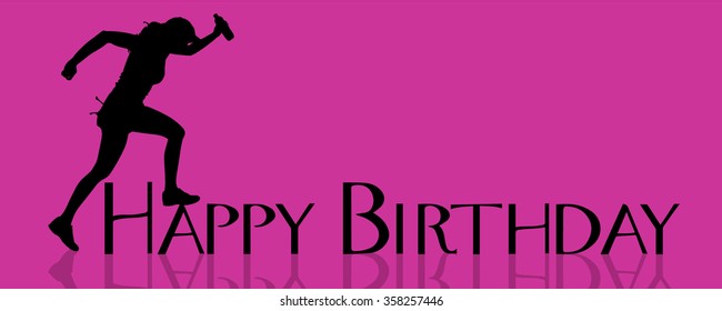 Vector illustration with the words happy birthday.