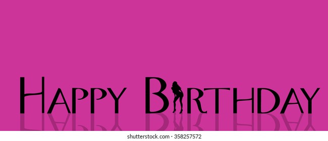 Vector illustration with the words happy birthday.