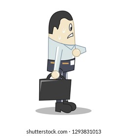 Vector Illustration work activity with funny cartoon.