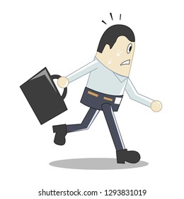 Vector Illustration work activity with funny cartoon.