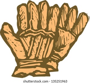 Vector illustration of Work Gloves