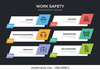 VECTOR ILLUSTRATION OF WORK SAFETY INFOGRAPHIC DESIGN