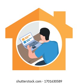 Vector illustration for working at home