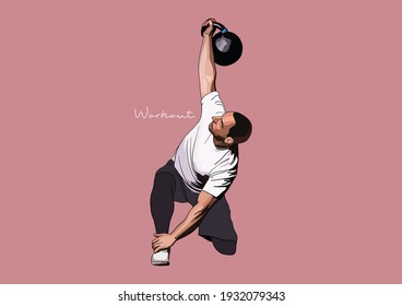 Vector Illustration of Workout, Exercise