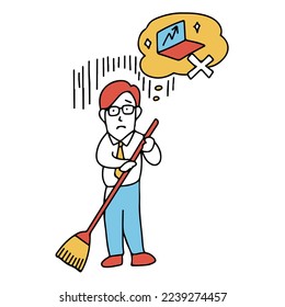 Ilustración vectorial del concepto de acoso laboral.