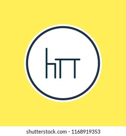 Vector illustration of workplace icon line. Beautiful bureau element also can be used as furniture icon element.