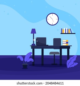 ilustración vectorial del espacio de trabajo en casa	