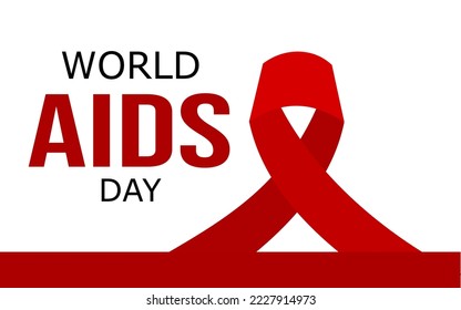 VECTOR ILLUSTRATION OF WORLD AIDS DAY, CELEBRATED ON DECEMBER 1ST, SUITABLE FOR BACKGROUND, POSTER, BANNER, AND MEDIA SOCIAL POST